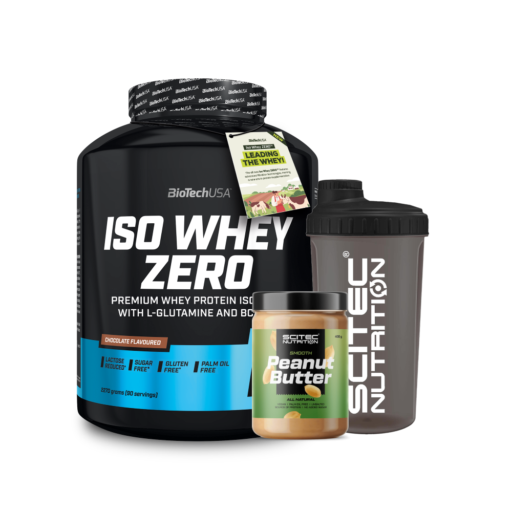Iso Whey Zero 2270g + Peanut Butter 400g + Scitec Shaker 700ml (Scitec Nutrition)