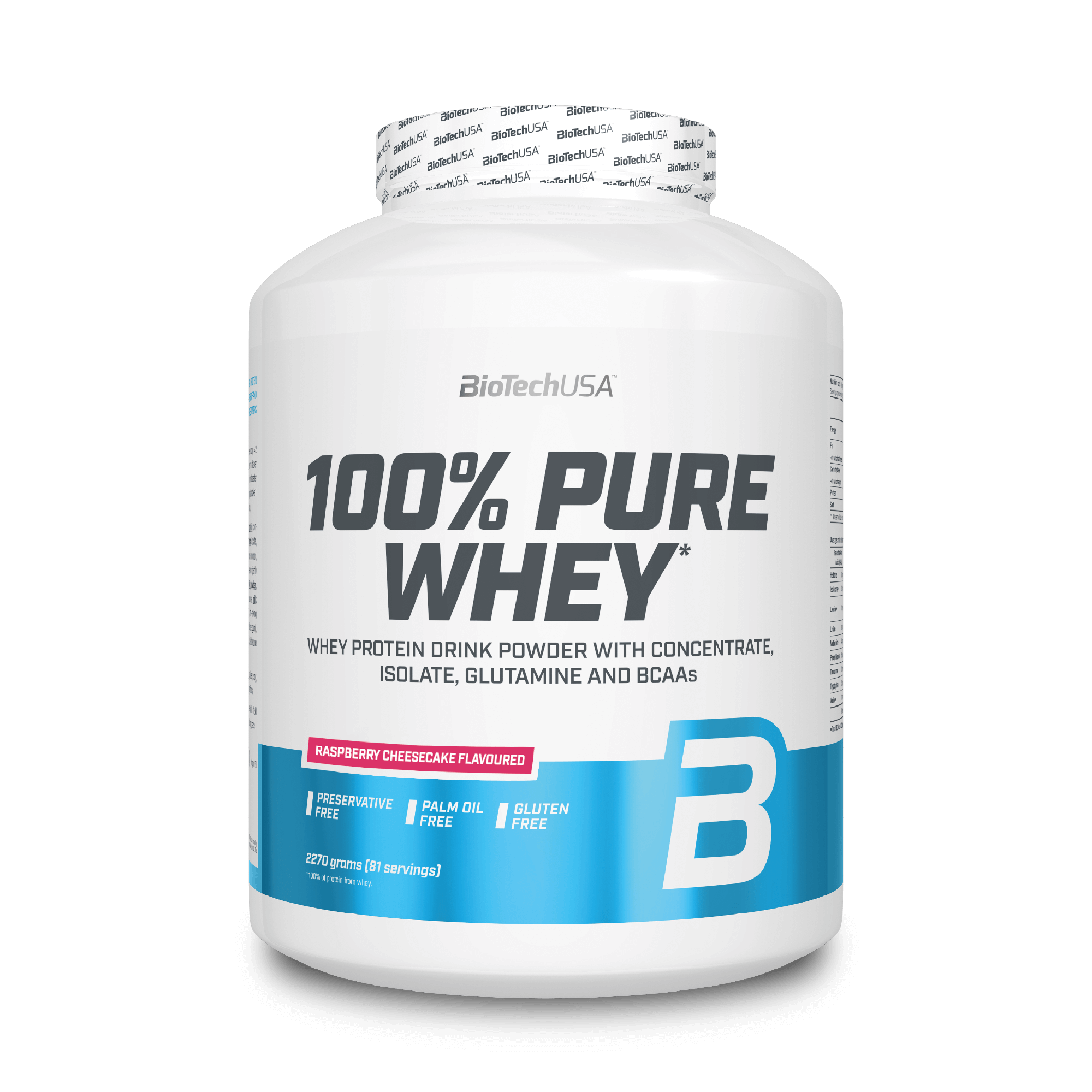 100% Pure Whey 2270g (BiotechUSA) Raspberry Cheesecake