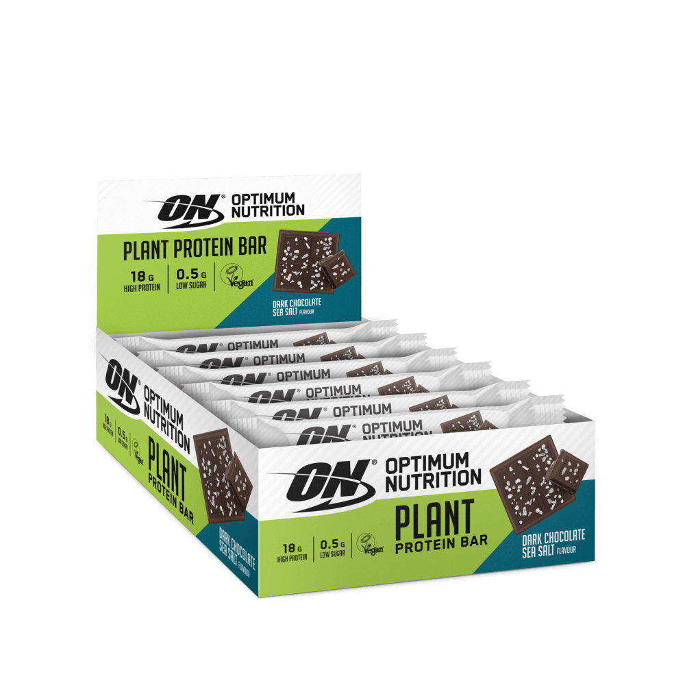 Plant Protein Bar 12x60g (Optimum Nutrition) Dark Chocolate Sea Salt
