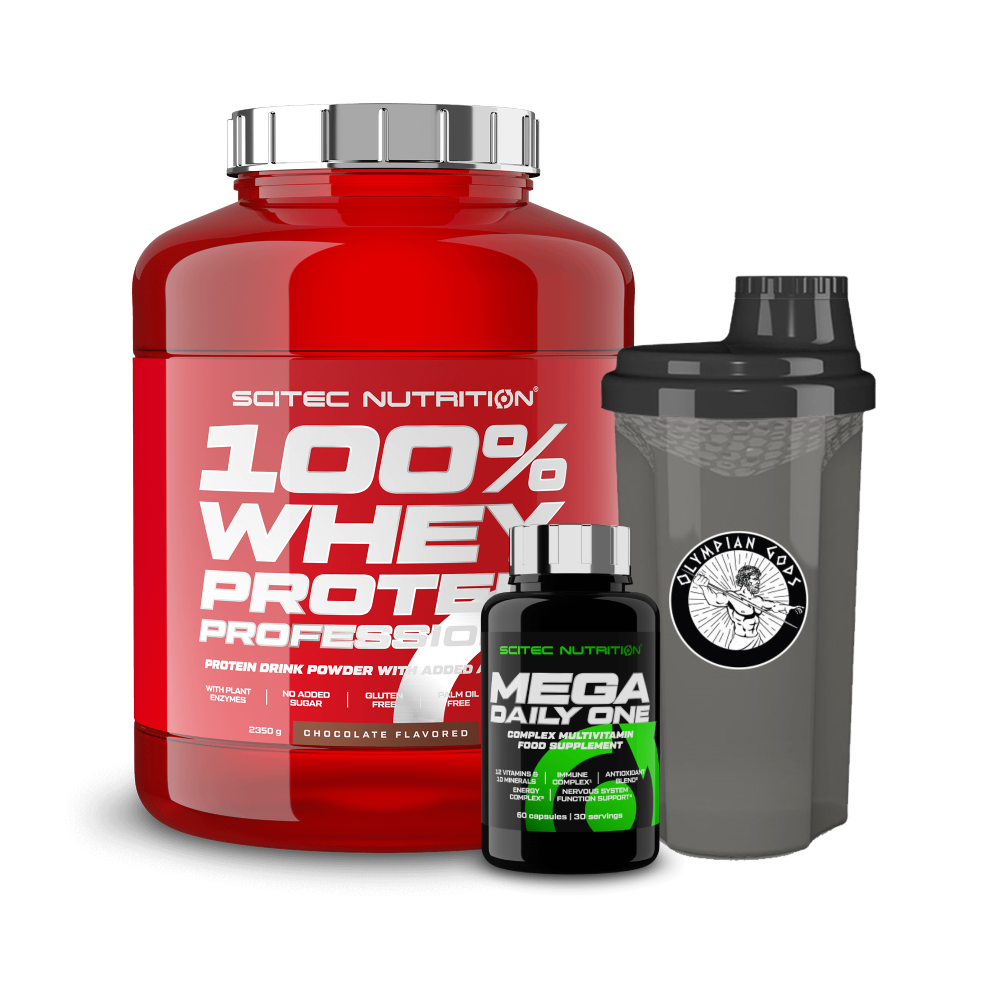 100% Whey Protein Professional 2350g + Mega Daily One Plus 60 caps + Shaker 700ml (Scitec Nutrition)