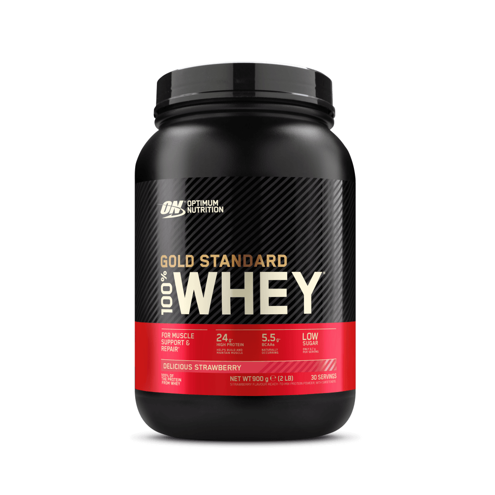 100% Whey Gold Standard 908g (Optimum Nutrition) Delicious Strawberry
