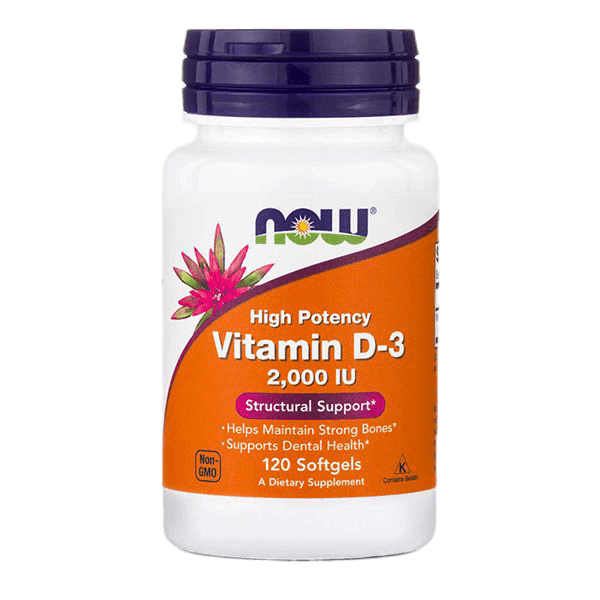 Vitamin D3 2000iu 120 softgels (Now Foods)