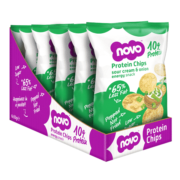 Protein Chips 6x30g (Novo Nutrition) Onion & Sour Cream