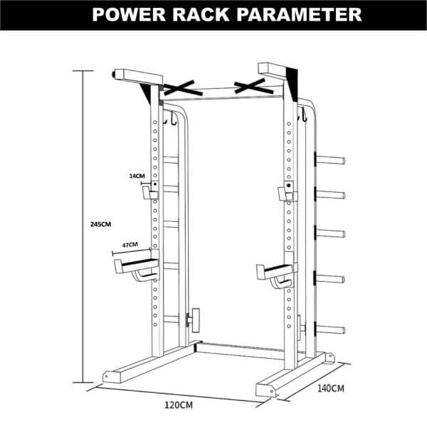 POWER HALF RACK (RK212) OPTIMUM - Image 8