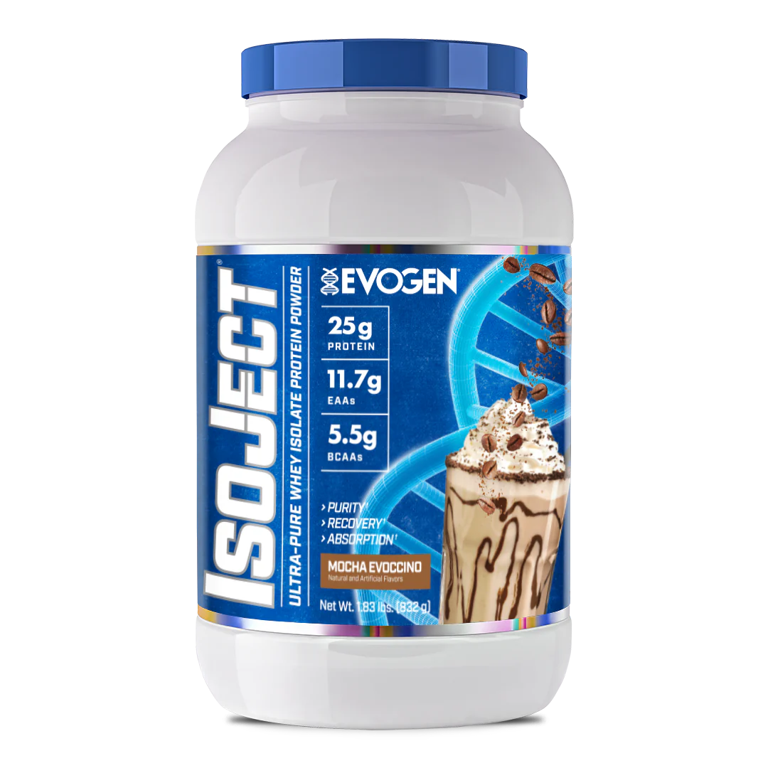 Isoject Ultra-Pure Whey Isolate Protein 896g (Evogen Nutrition) Mocha Evocinno