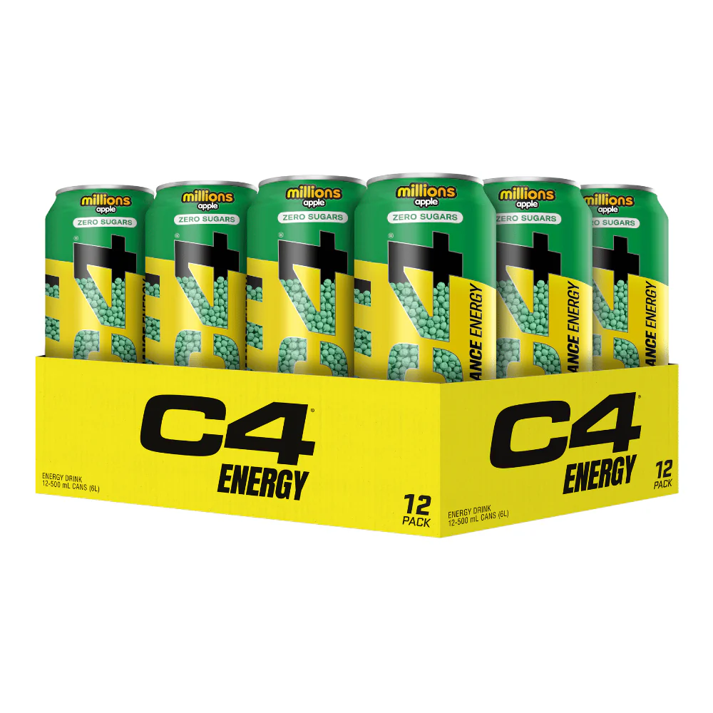 C4 Energy Drink Carbonated 12x500ml (Cellucor) Apple