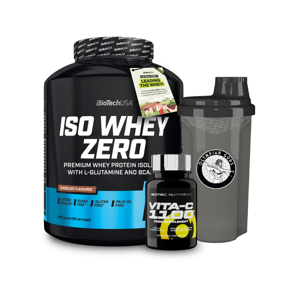 Iso Whey Zero 1816g (BiotechUSA) + Vitamin C-1100 100caps + Scitec Shaker 700ml (Scitec Nutrition)