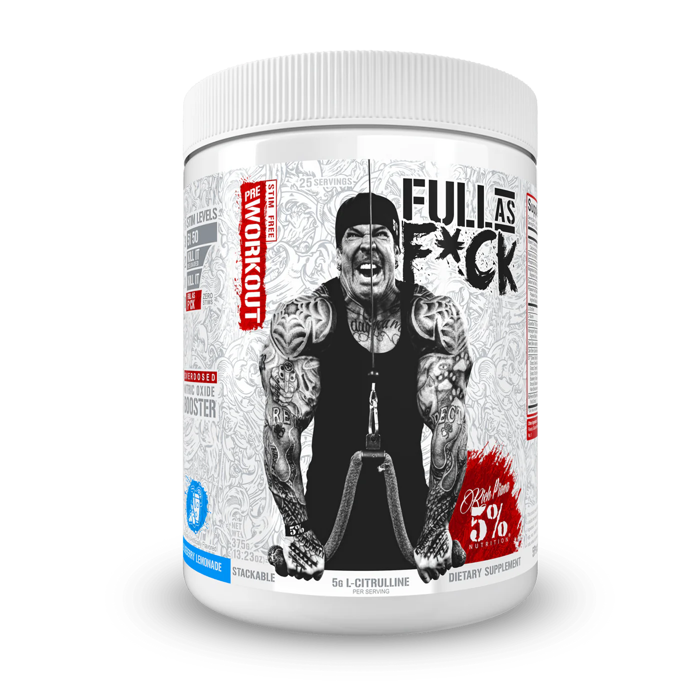 Full As F*ck Nitric Oxide 350g (5% Nutrition) Blueberry Lemonade
