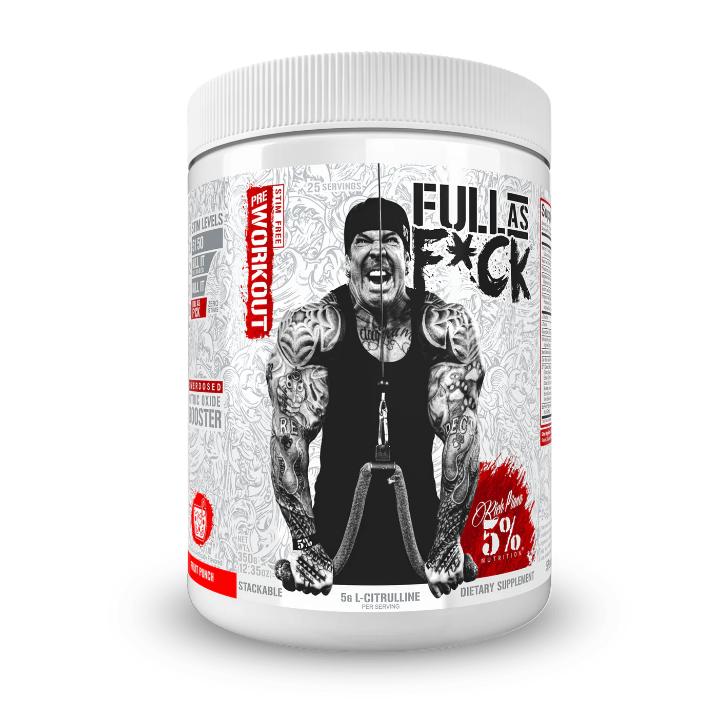 Full As F*ck Nitric Oxide 350g (5% Nutrition) Fruit Punch