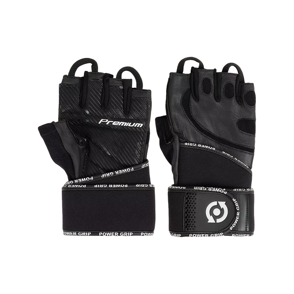MADMAX leather gloves featuring wrist wraps (Scitec Nutrition)