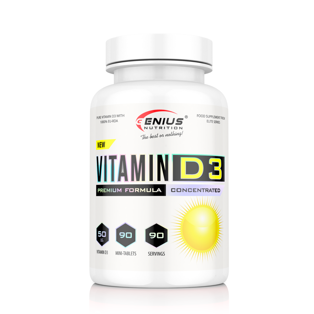 Vitamin D3 50ug 90tabs (Genius Nutrition)