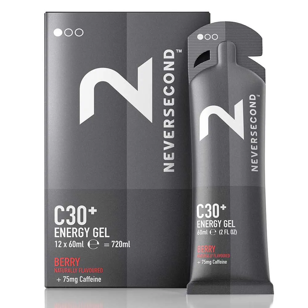 C30 Energy Gel+ with Caffeine 12x60ml (NeverSecond) Berry