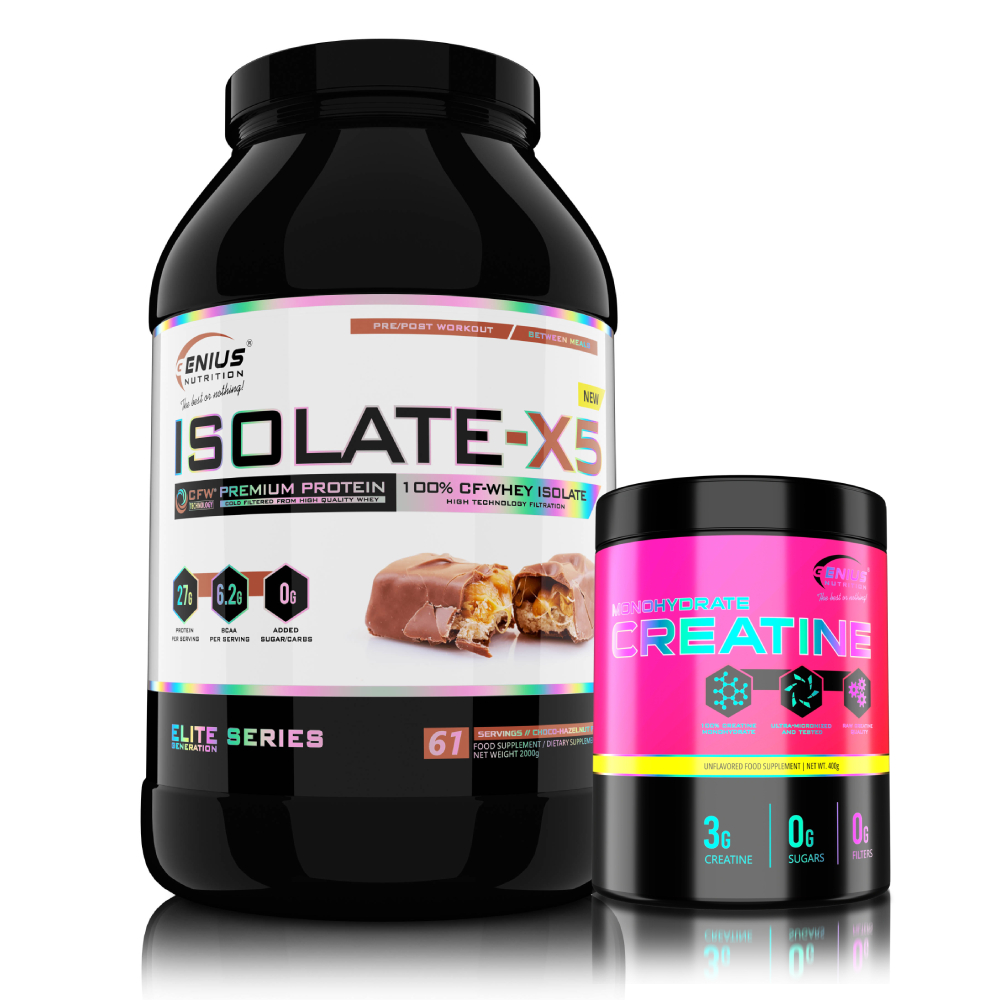 Isolate-X5® 2000g + Creatine Monohydrate 400g (Genius Nutrition)