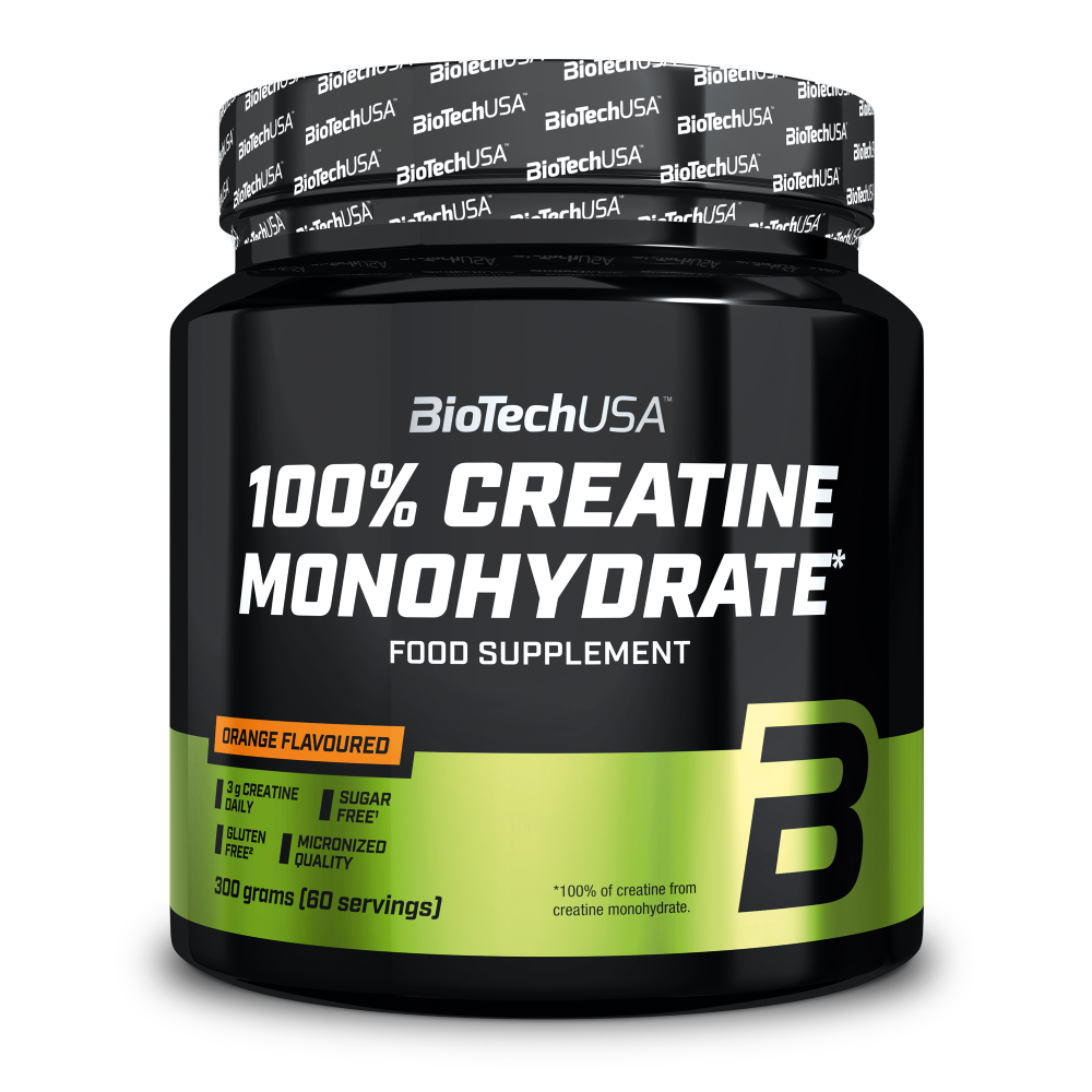 100% Creatine Monohydrate 300g Flavoured (BiotechUSA) Orange