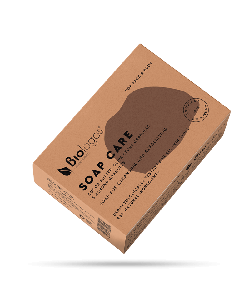 Σαπούνι Απολέπισης με Βούτυρο Κακάο, Κόκκους από Κουκούτσι Ελιάς & Αμυγδάλου 130g (Βιολόγος)