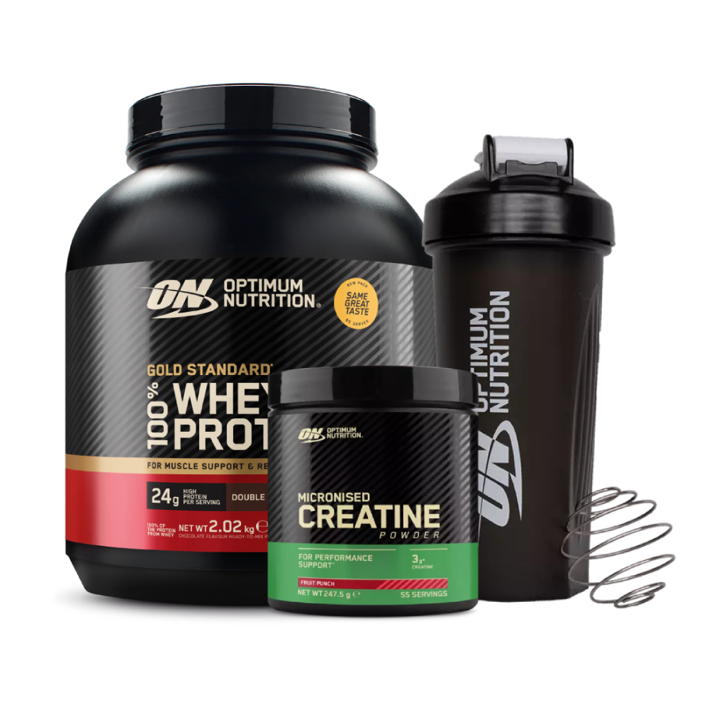 100% Whey Gold Standard 2015g + Creatine Powder 247.5g + ON Shaker 600ml Plus Black Smartshake™ (Optimum Nutrition)