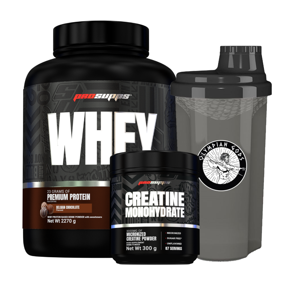 Premium Whey Protein 2270g + Creatine Monohydrate 300g (ProSupps) + Shaker 700ml (Olympian Gods)