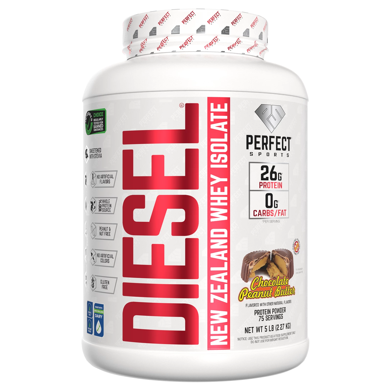 Diesel New Zealand Whey Protein Isolate 2270g (Perfect Sports)