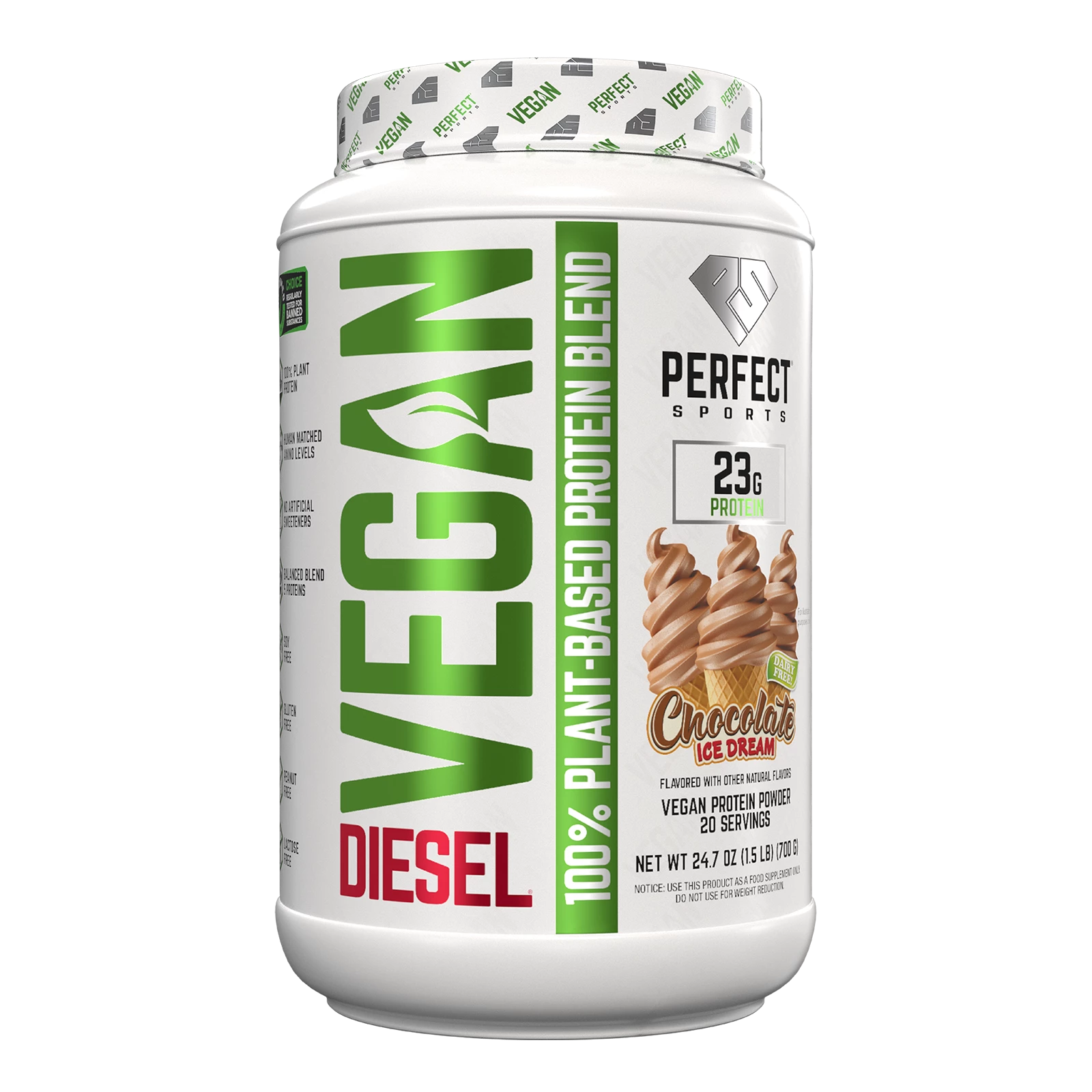 Diesel Vegan Protein Powder 700g (Perfect Sports)
